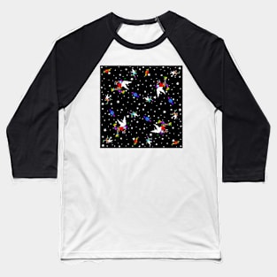 Angel Dudes Starry Night - black Baseball T-Shirt